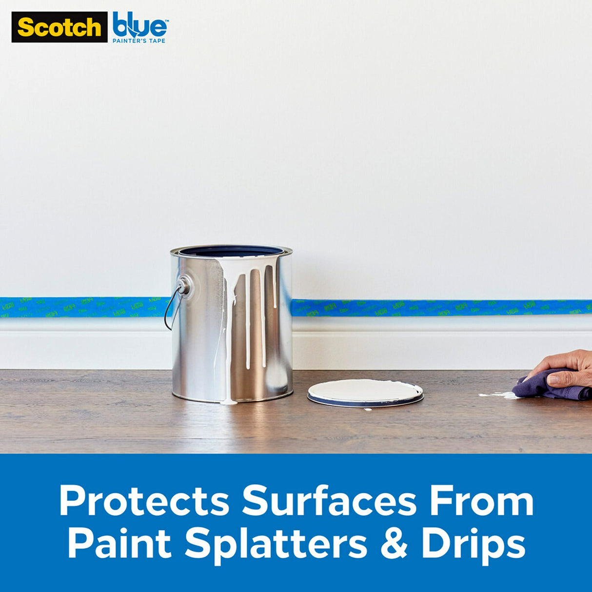 Scotch Painter's Tape Blue Pre-taped Painter's Plastic, Unfolds to 24 inches x 30 yards, PT2093EL-24 Scotch