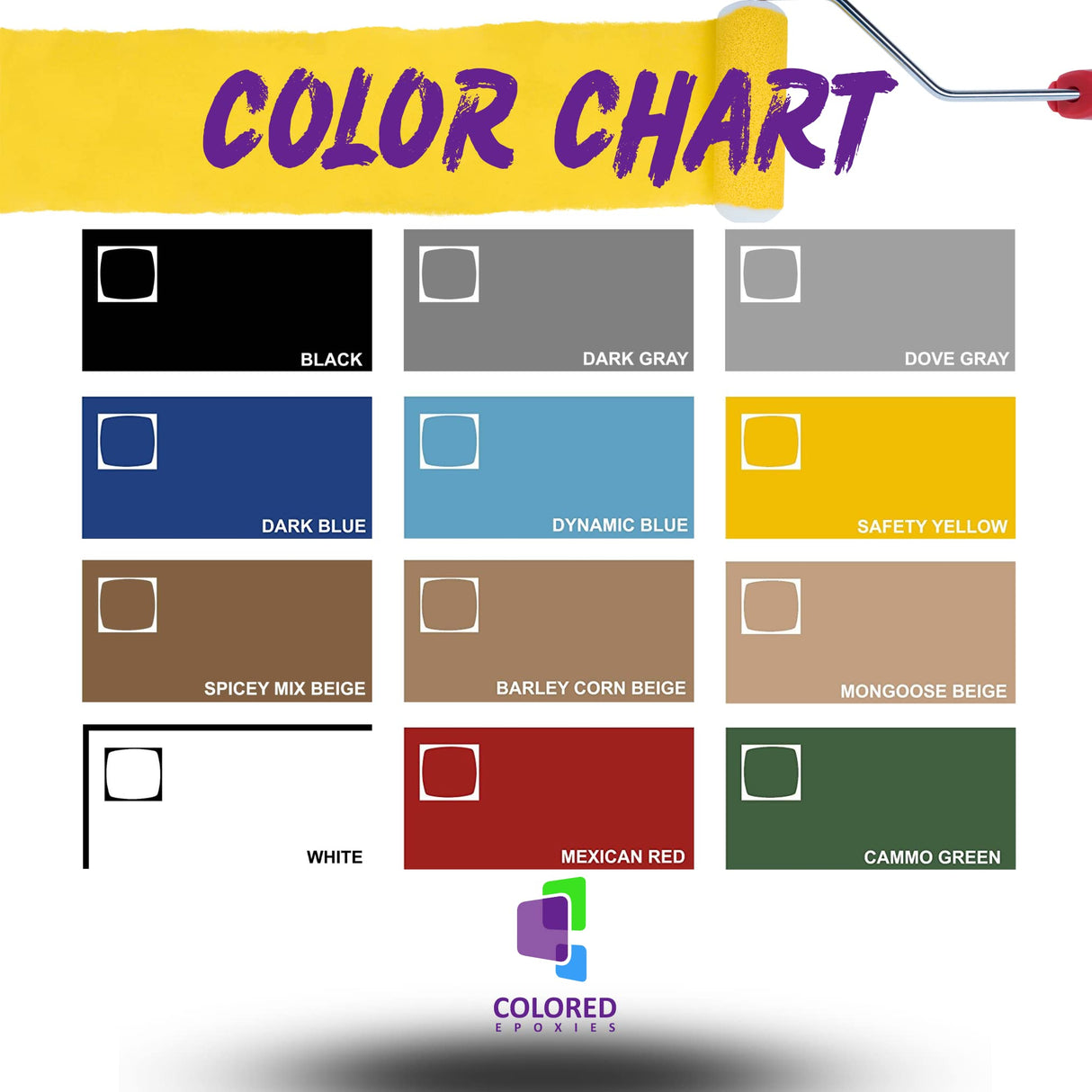 Coloredepoxies 10018 Dark Gray Epoxy Resin Coating Made with Beautiful and Vibrant Pigments, 100% solids, For Garage Floors, Basements, Concrete and colored epoxies