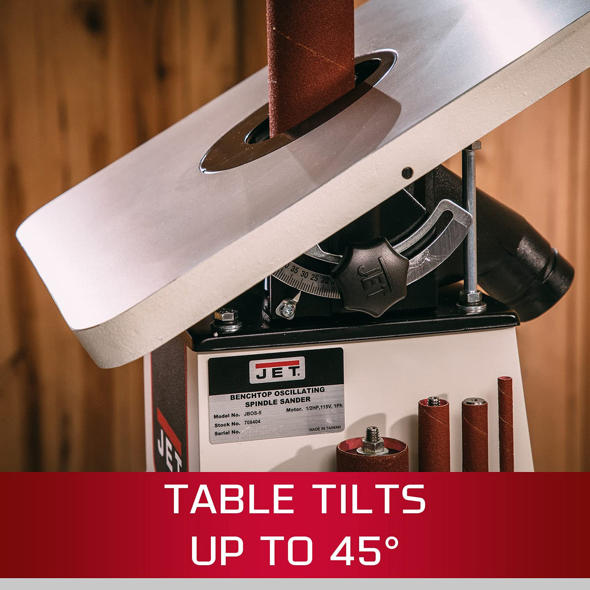 JET Benchtop Oscillating Spindle Sander, 1/2 HP, 1Ph 115V (JBOS-5) Jet