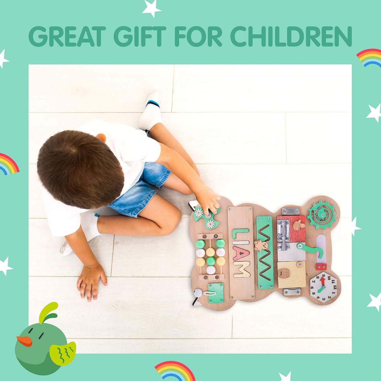 Nabytok - Customized Name Puzzle for Toddlers, Educational Games Board, Baby Personalized Board for 1-5 Years Old, Birthday Gift, Christmas Gift, WoodArtSupply