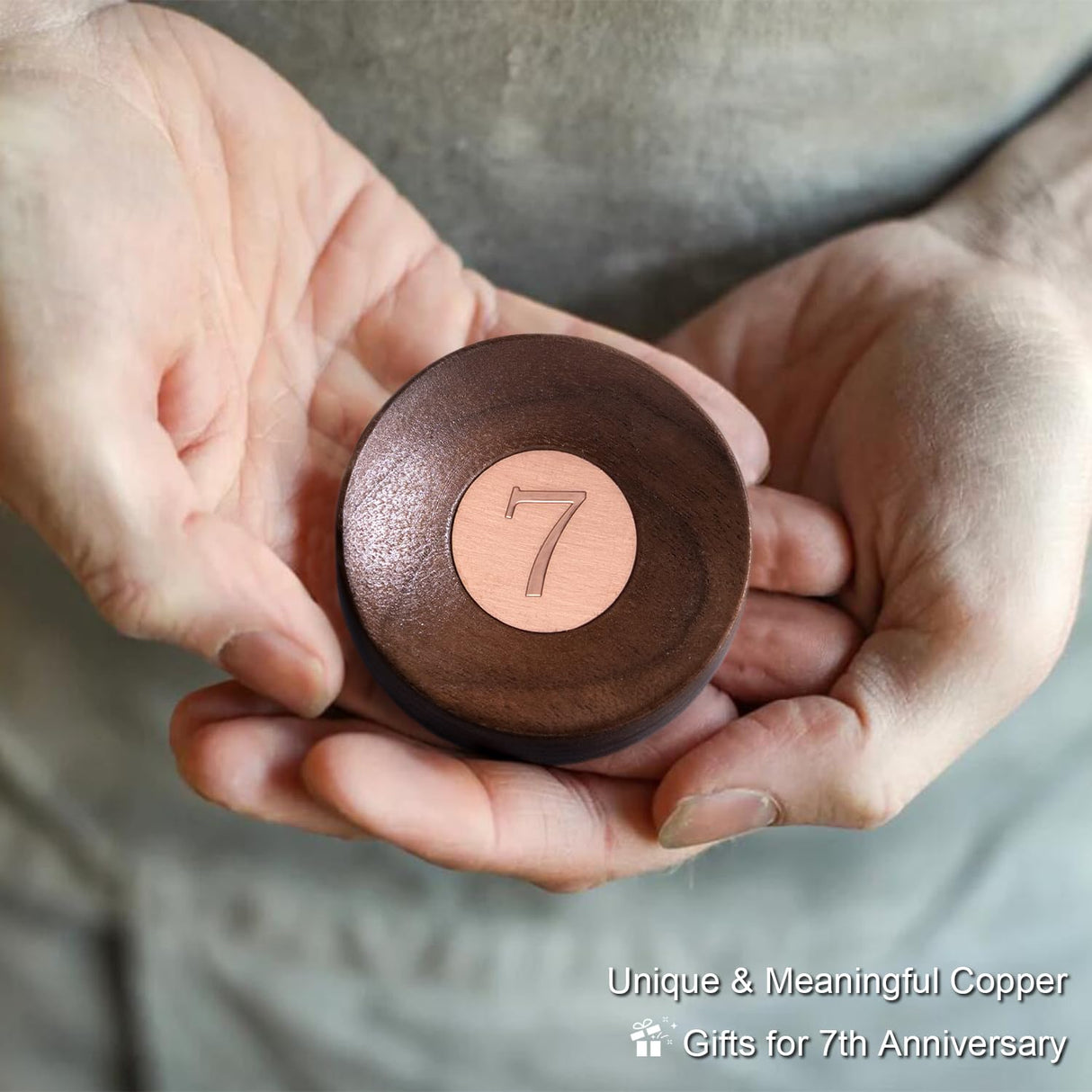 7 Year Anniversary for Him Husband Gift - Copper Gifts for 7th Anniversary for Men, Copper Anniversary for Couples Gifts for Her, Hand Made Mini UniArea
