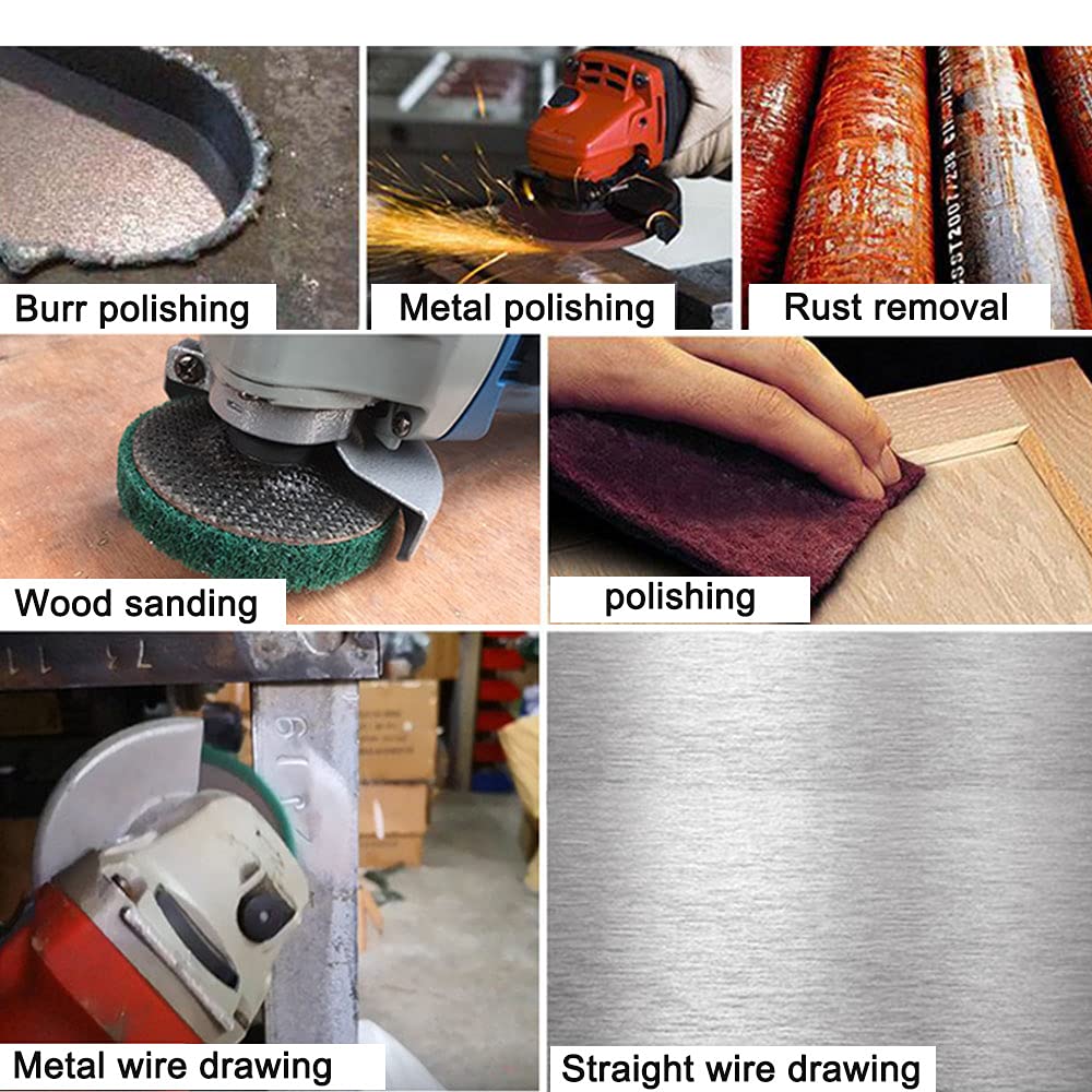 SI FANG 10Pcs 5 x 7/8 Inch Nylon Fiber Flap Polishing Wheel Disc, Scouring Pad Buffing Wheel for Angle Grinder, Sanding Pads for Grinding, Mirror SI FANG