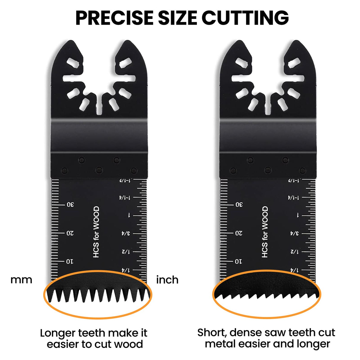 96 Pack Oscillating Saw Blades, CONNOO Oscillating Tool Blades Accessories with Sandpaper, Multitool Bi-Metal Blades for Wood Metal Plastics Quick CONNOO