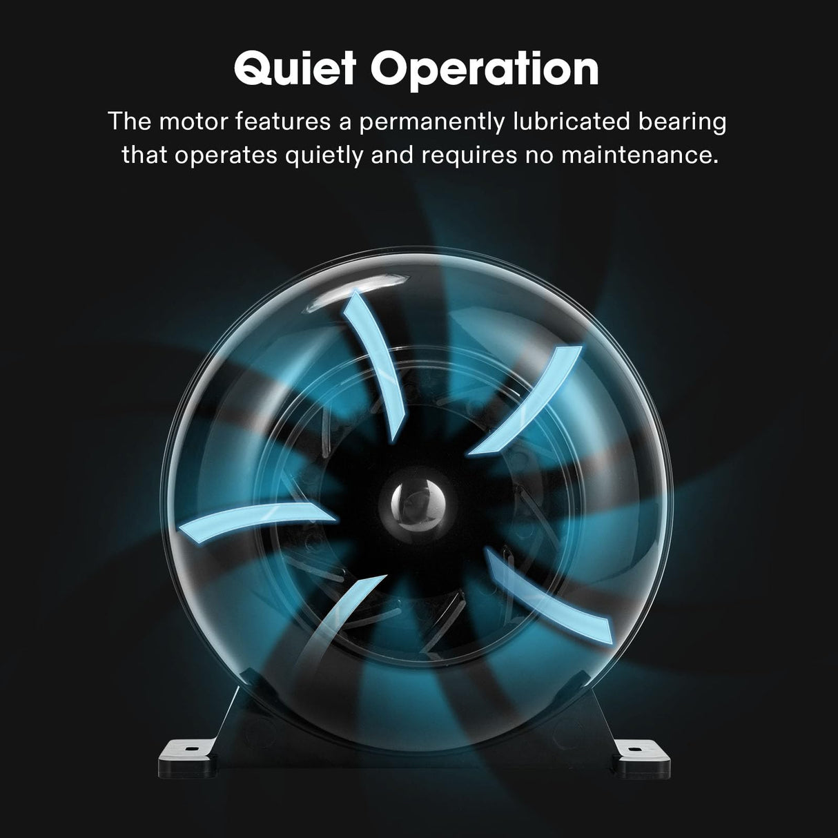 VIVOSUN D4 4 Inch 195 CFM Inline Duct Ventilation Fan HVAC Vent Blower for Hydroponics Grow Tent VIVOSUN