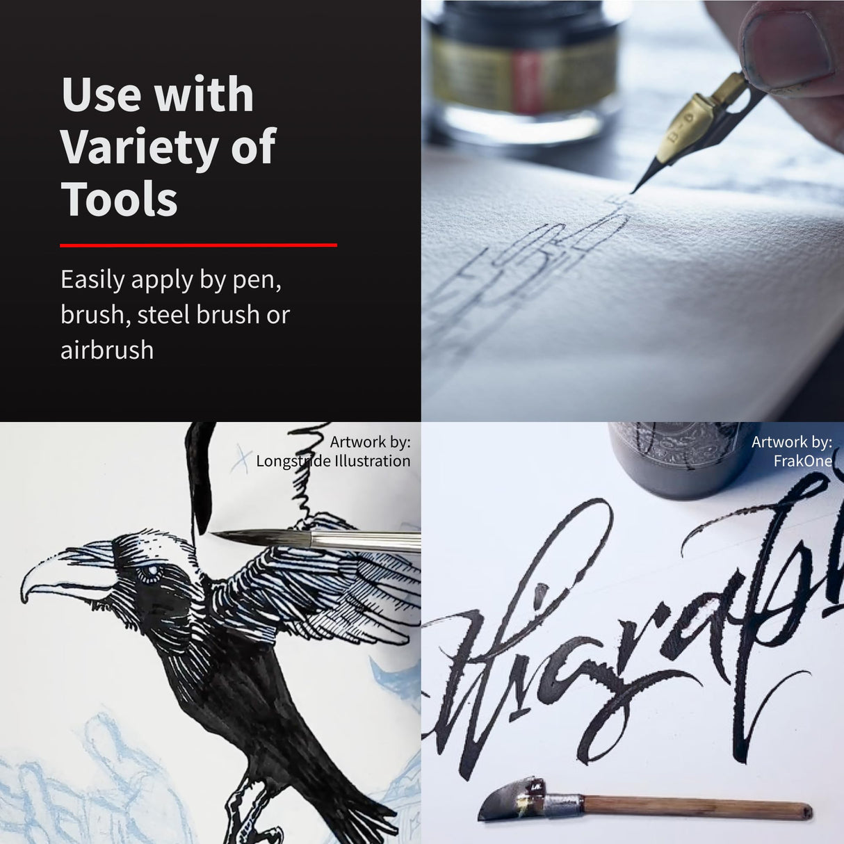 Speedball Super Black India Ink, 2-Ounce Speedball