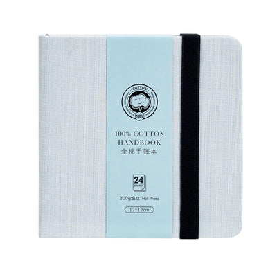 Lightwish Square Watercolor Journal,100% Cotton,300gsm/140lb,Acid-Free,24 Sheets Hot Press Watecolor Paper Sketchbook for Artists Adults Students,4.7