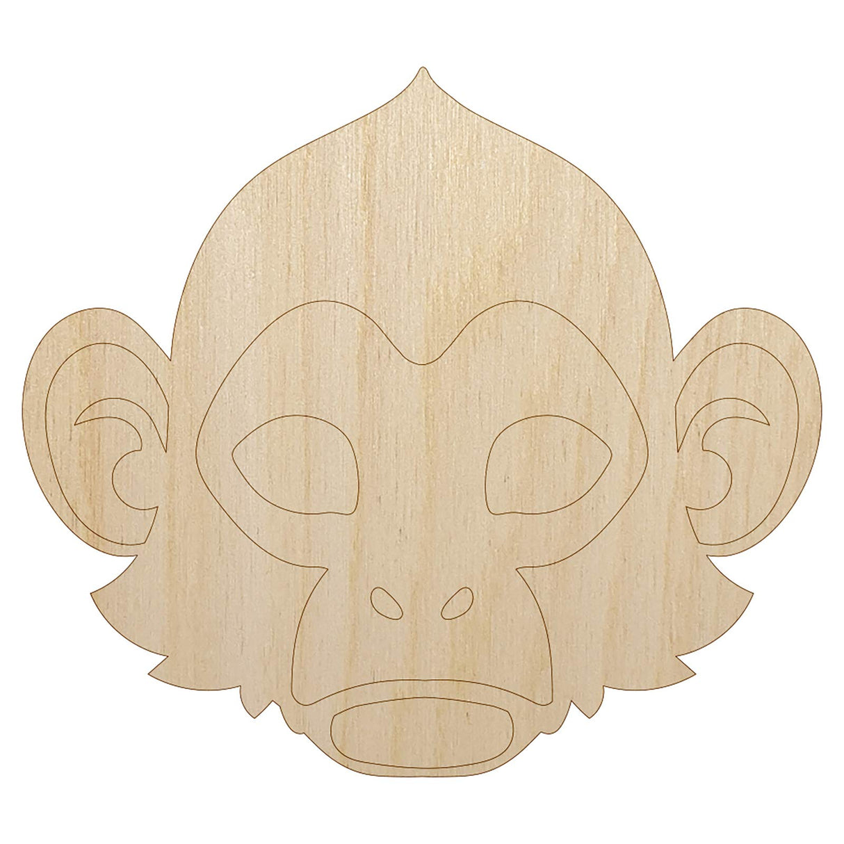 Capuchin Monkey Head Unfinished Wood Shape Piece Cutout for DIY Craft Projects - 1/4 Inch Thick - 4.70 Inch Size Sniggle Sloth