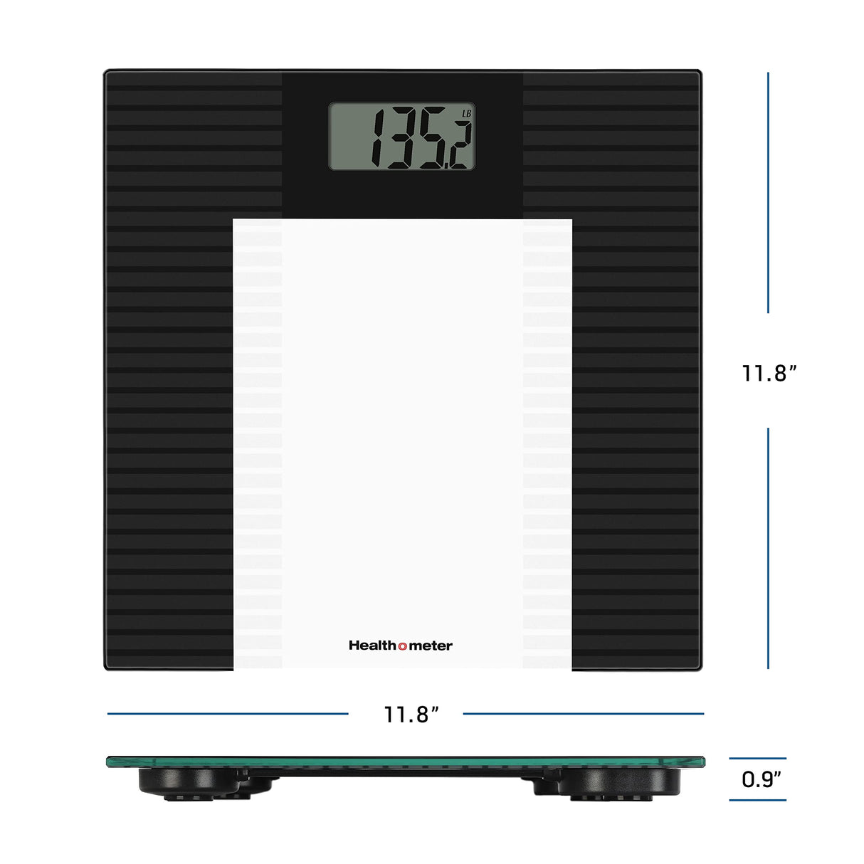 Health o Meter Glass Weight Tracking Digital Scale for Body Weight, Bathroom Scale, 2 Users, Accuracy & Precision, LCD Display, 400 lbs Capacity, Health o meter
