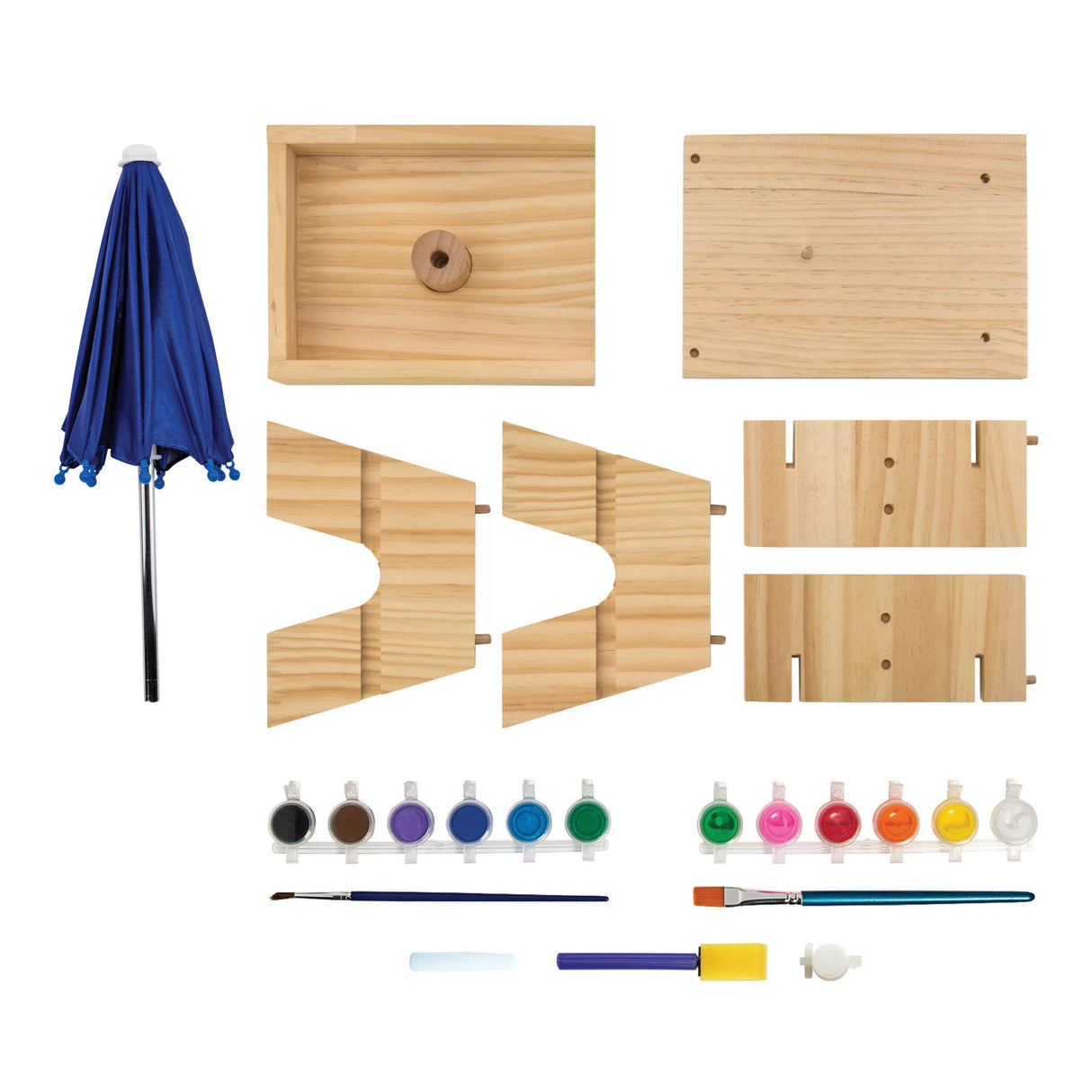 MindWare Make Your Own (MYO) Squirrel Feeder Craft Kit for Kids - Includes Wood Pieces, Paint, Brushes, Instructions and More MindWare