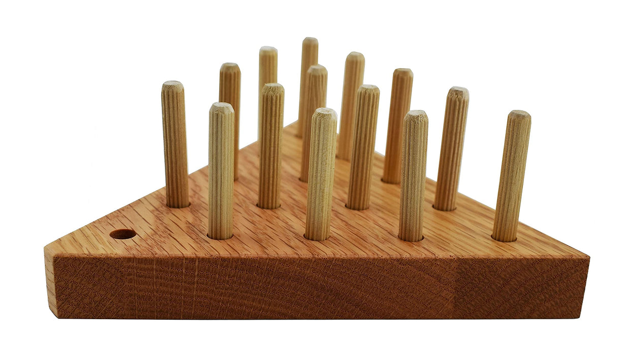 Solid Oak Wooden Peg Game Tricky Triangle by Cauff Cauff