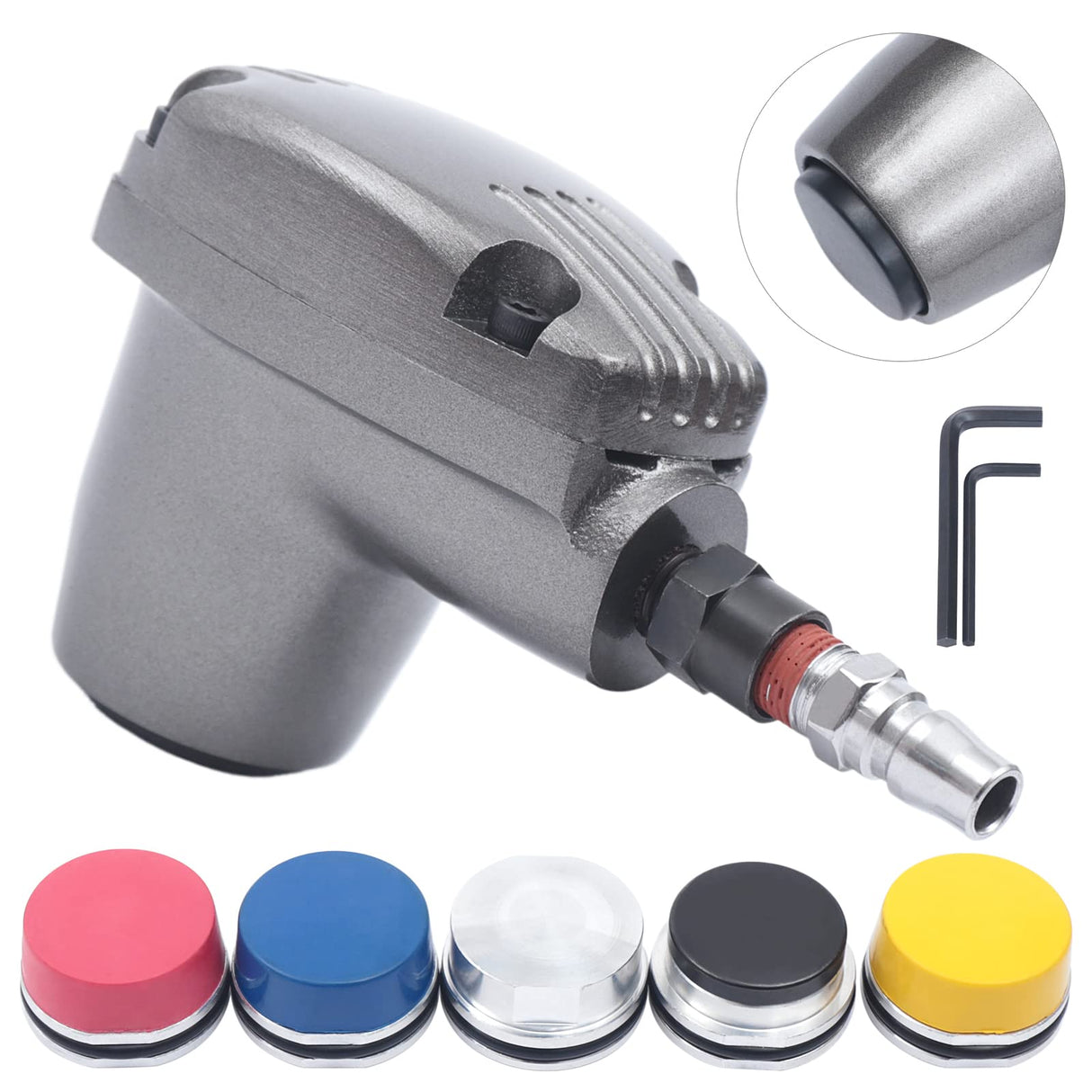 Air Pneumatic Automatic Palm Hammer,Handheld Pneumatic Hammer Set,Hand-held Pneumatic Hammer Air Flat Hammer Tool with 6 Hammerheads for Shoe Weglae