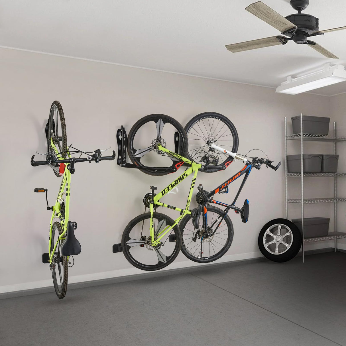 Ultrawall BIKEPAL Swivel Bike Racks, No Lifting Wall Mounted Bike Storage Solution for Home, Garage Bike Hanger, 4 Pack Ultrawall