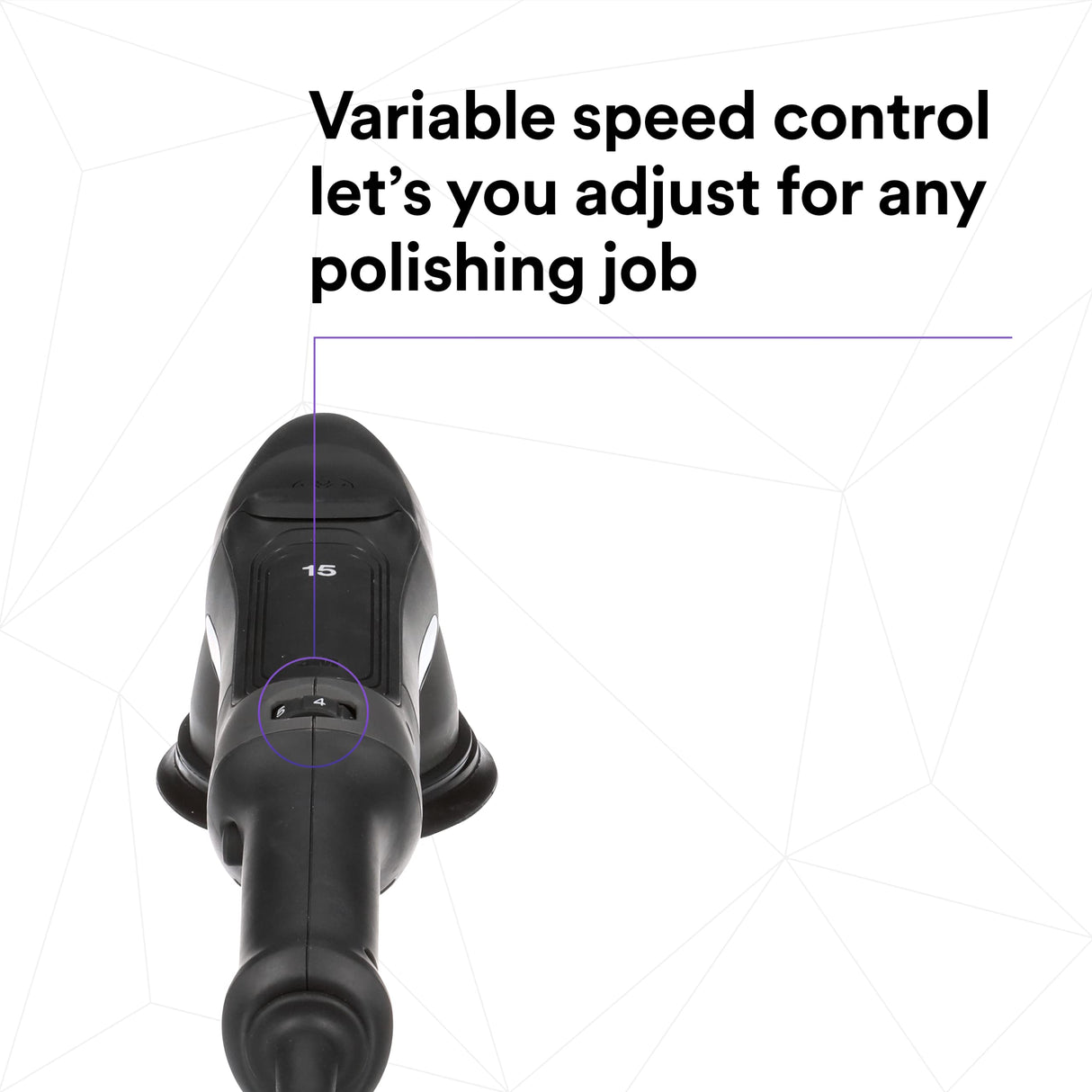 3M Perfect-It Random Orbital Polisher, 34100, 15mm, 120V/60Hz, Variable Speed Control for Automotive Refinishing, Refining, Polishing 3M