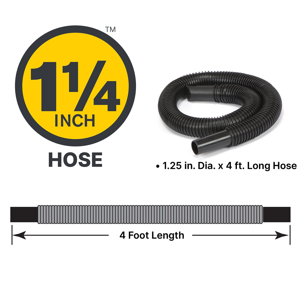 Shop-Vac 2021005, Micro Wet Dry Vacuum, 1 Gallon, 1.25 in Diameter x 4 Ft Hose, 50 CFM, (1 Pack) Shop-Vac
