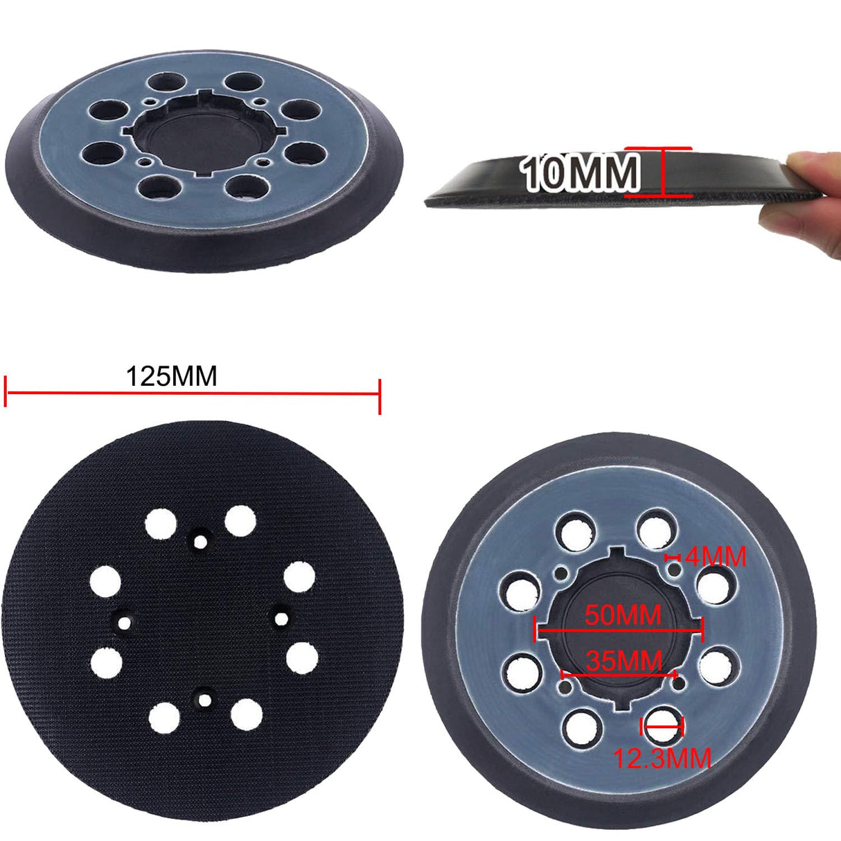 Sander Pad for Dewalt, 5 inch 8 Hole Hook and Loop Replacement Orbital Sander Pad for DeWalt DWE6421 6421K DWE6423 6423K DCW210B (2 PCS) pakmee