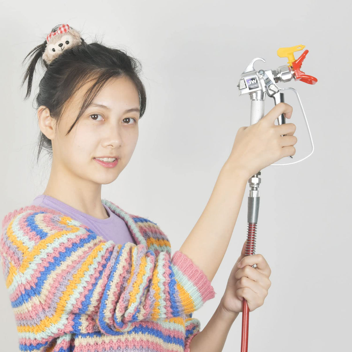 JWGJW Airless Paint Spray Gun & 517 Tip Suitable for All airless Paint Spraying Machines, Swivel Joint & High Pressure 3600 PSI (JW-122532) JWGJW