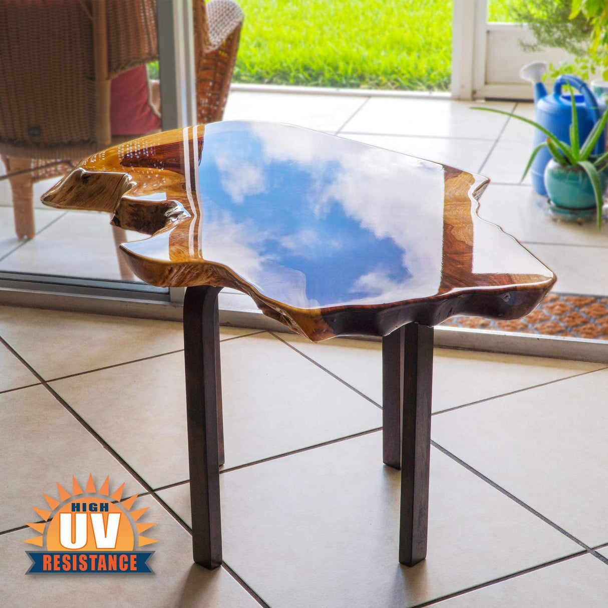 WiseBond - Clear Table Top Epoxy Resin Kit, Crystal Clear Epoxy Resin Kit for Countertops, Bars & Tables, 2 Part Epoxy with 1:1 Ratio Clear Epoxy WiseBond