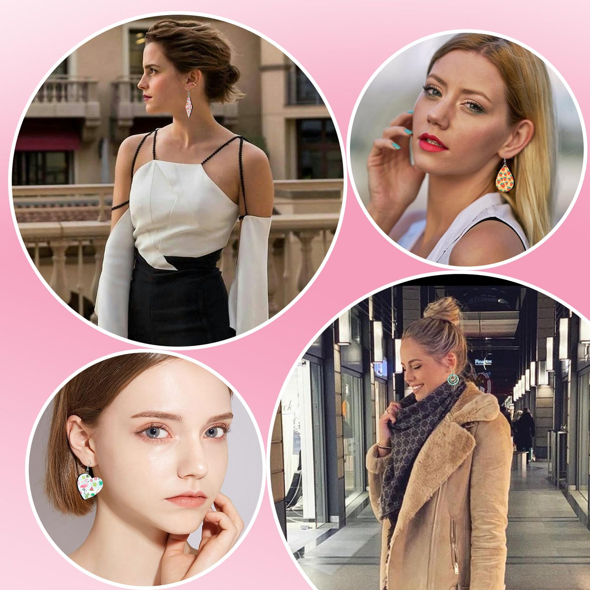 Deekypol 54 Pcs Sublimation Earring Blanks with Earring Hooks & Jump Rings, Sublimation Blanks Products Bulk for Girls Women Christmas DIY Deekypol