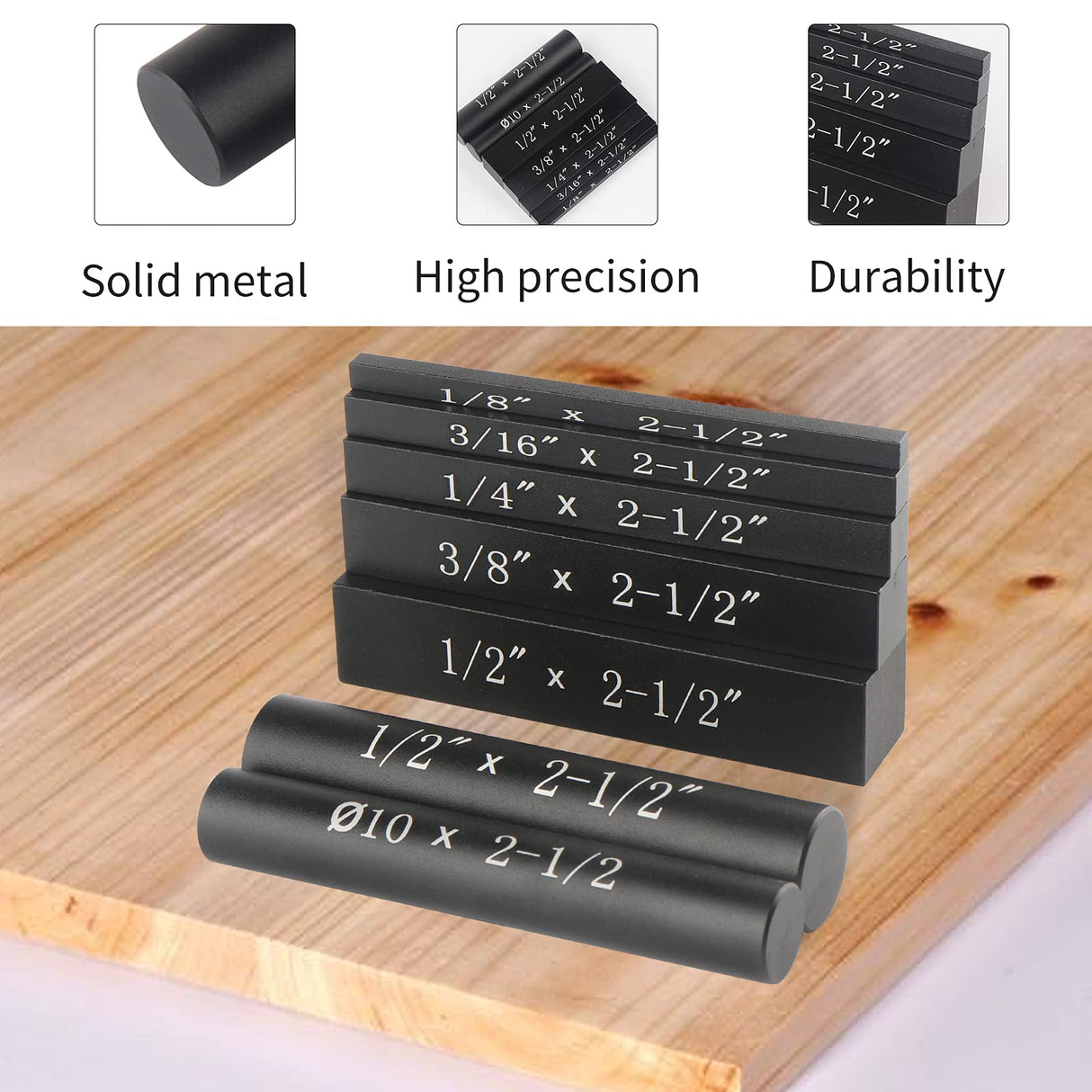 EANOSIC Setup Blocks Height Gauge Set, 7pcs Precision Aluminum Setup Bars for Router and Table Saw Accessories Woodworking Set Up, Bars Include Laser EANOSIC