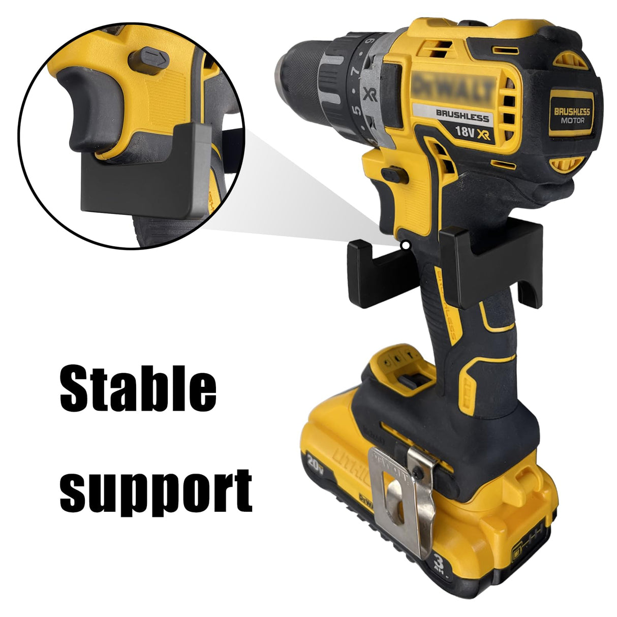 YAMTO 2pcs Power Tool Organizer,Heavy Duty Pegboard Wall Organizer,Stainless Steel, Electric Drill Storage Rack,Perfect for Storage Garages, Homes, YAMTO