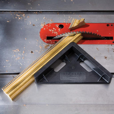 Rockler 45 Degree Miter Sled for Table Saw - Miter Saw Sled Ensures Durability & Low-Friction Sliding - Table Saw Accessories Fits Standard 3/8" x