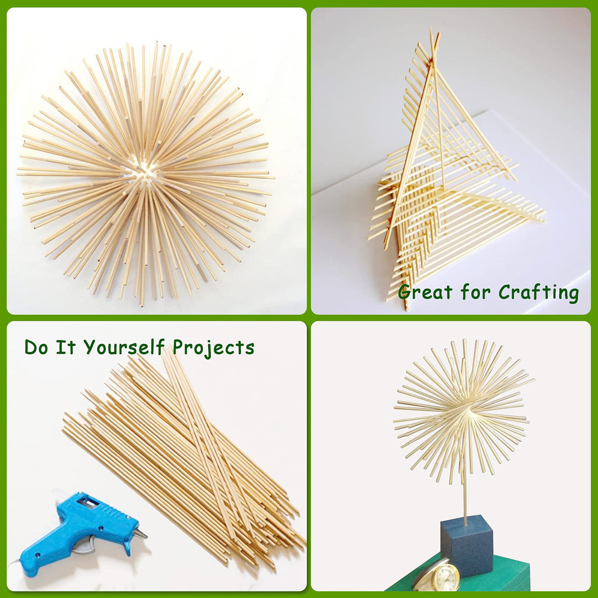 200 Pieces Wooden Dowel Rod-6"x1/8" Unfinished Natural Hardwood Sticks, Round Craft Sticks,Wood Sticks for Crafting,Wooden Craft Sticks,Art Sticks Moukiween