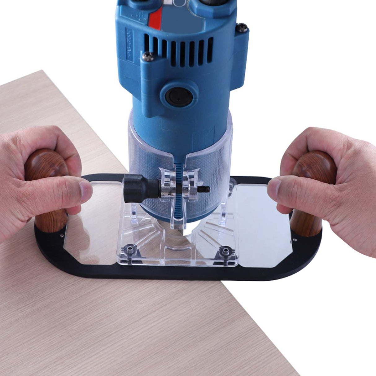 FTVOGUE Woodworking Trimmer Router Base Transparent Plastic Base Power Tool for 65mm Trimming Machine, Other Power Tool Accessories FTVOGUE