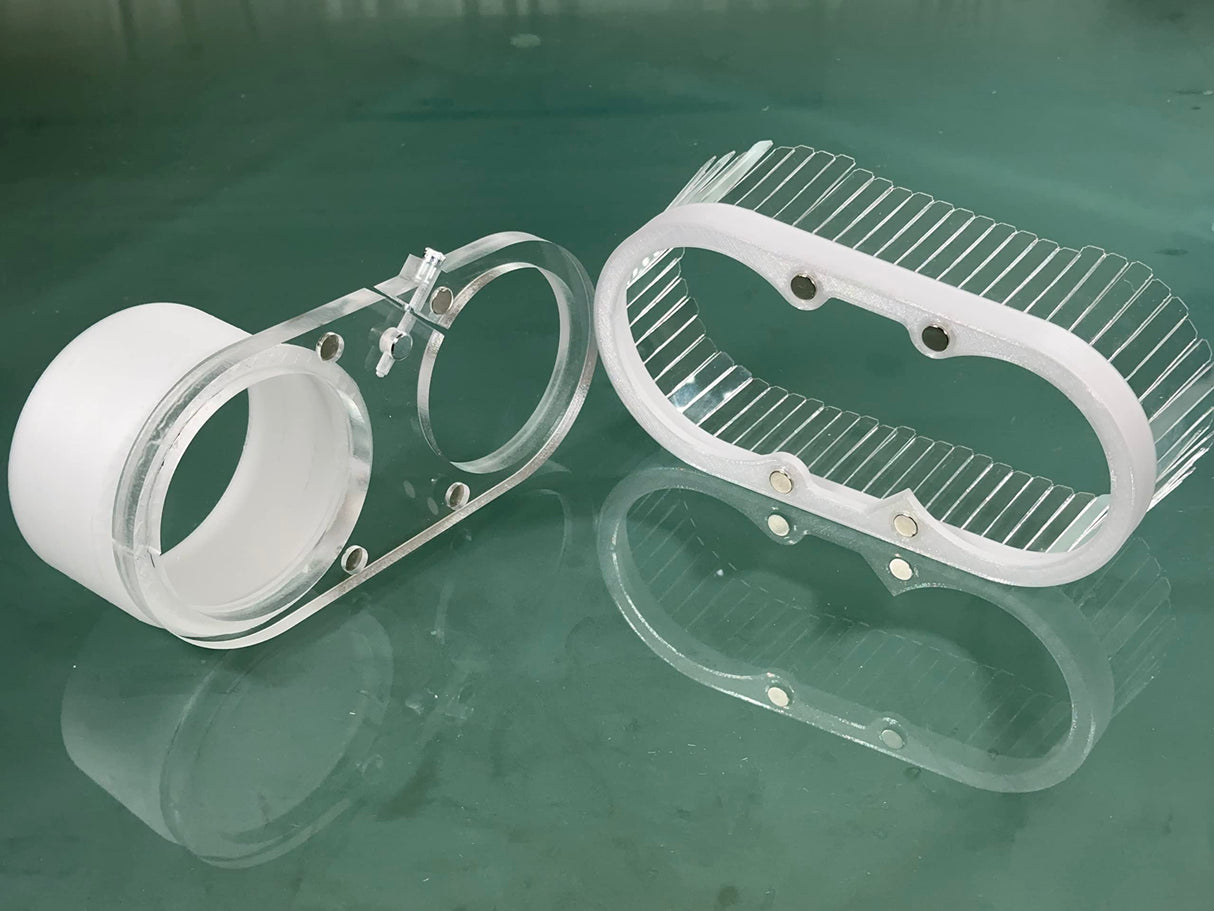 Clear Dust boot/shoe for CNC milling machine - 80mm router body diameter - 4" vacuum port Generic