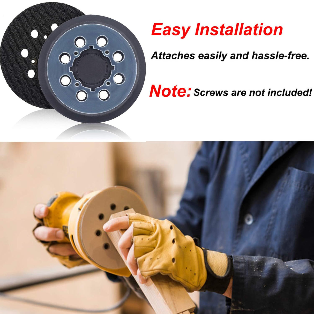 Sander Pad for Dewalt, 5 inch 8 Hole Hook and Loop Replacement Orbital Sander Pad for DeWalt DWE6421 6421K DWE6423 6423K DCW210B (2 PCS) pakmee