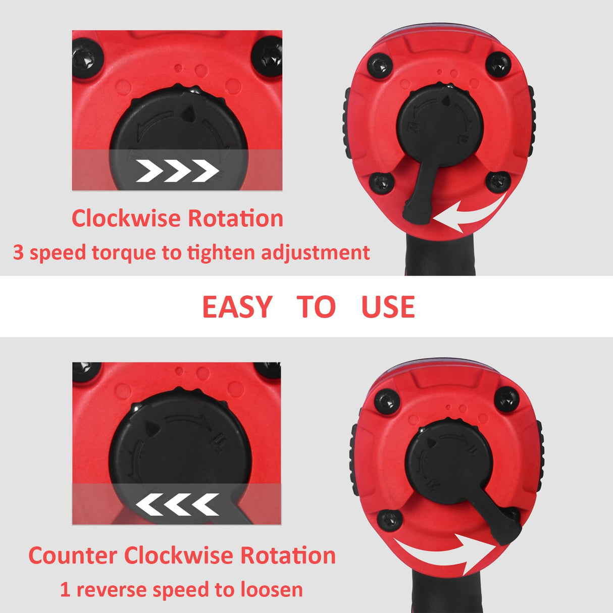 ZHONG AN Air Impact Wrench 1/2 Inch Square Drive, Twin Hammer Heavy Duty 1149 ft.lb Max Loosening Torque, Pneumatic Impact Wrench for Automotive ZHONG AN