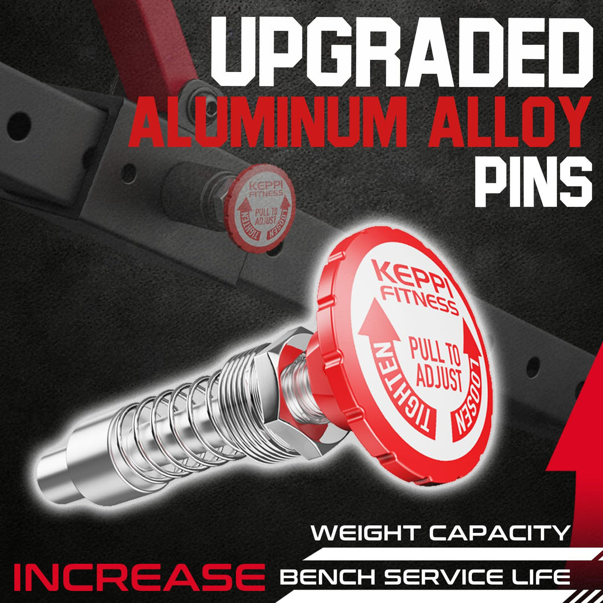 Keppi Adjustable Weight Bench, Foldable Workout Bench Press for Full Body Strength Training, Incline Decline Bench with Fast Folding - 2023 Version Keppi