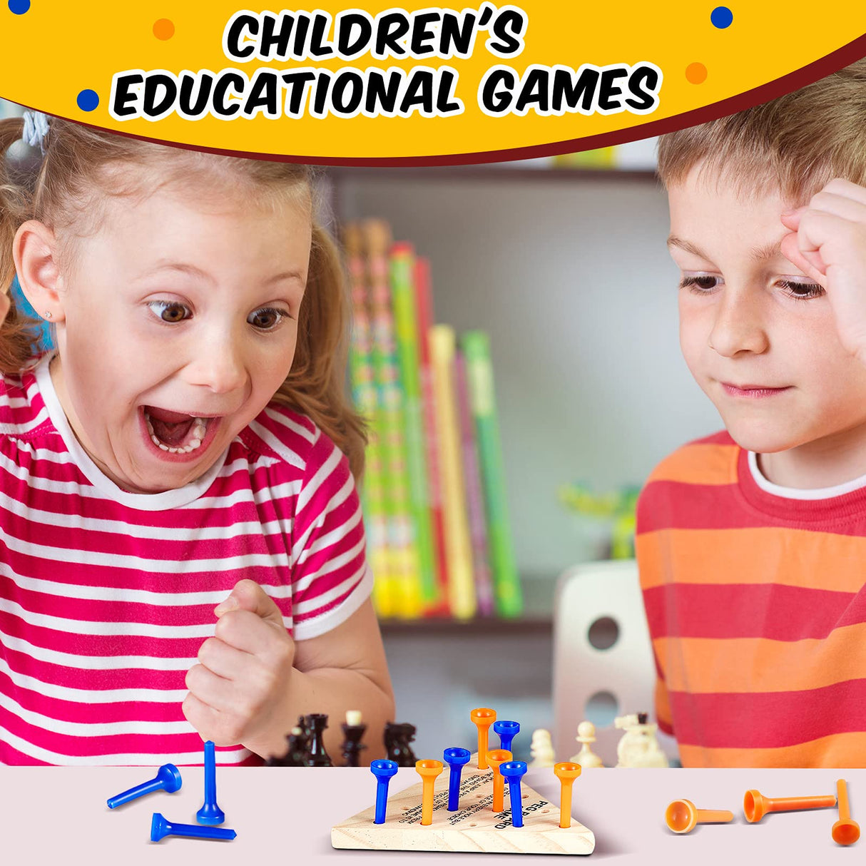 3 Packs Wooden Triangle Peg Games Triangle Wooden Board Game Family Board Game Wooden Strategy Toy Travel Games Teens and Adults Fun Learning Puzzles Zhanmai