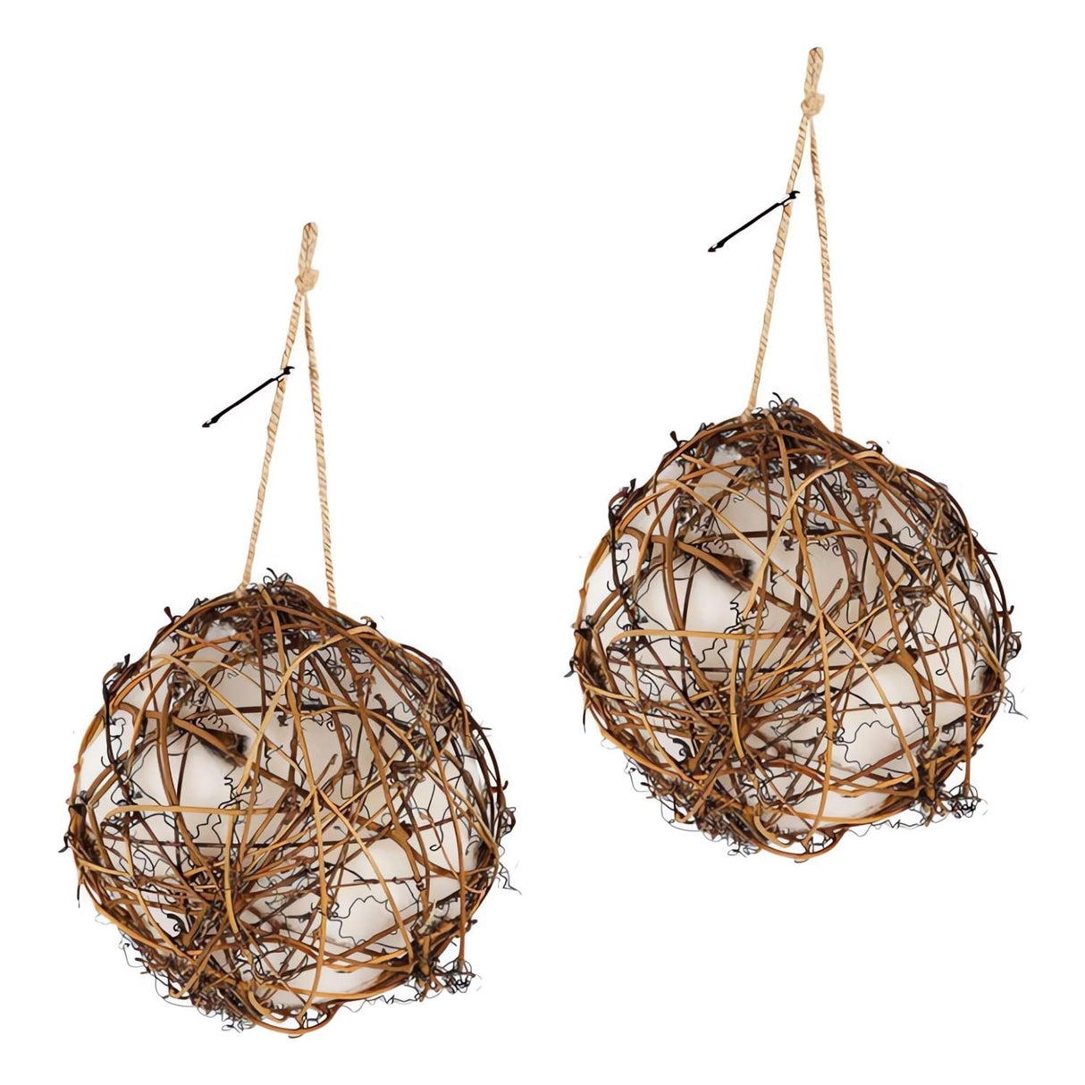 2PCS Globe Hummingbird Nesters - 2024 New Handmade Birdhouse and Birdhouse Materials, Hummingbird Nesting Houses Set, Hanging Bird Nesters for Wild Bagetool