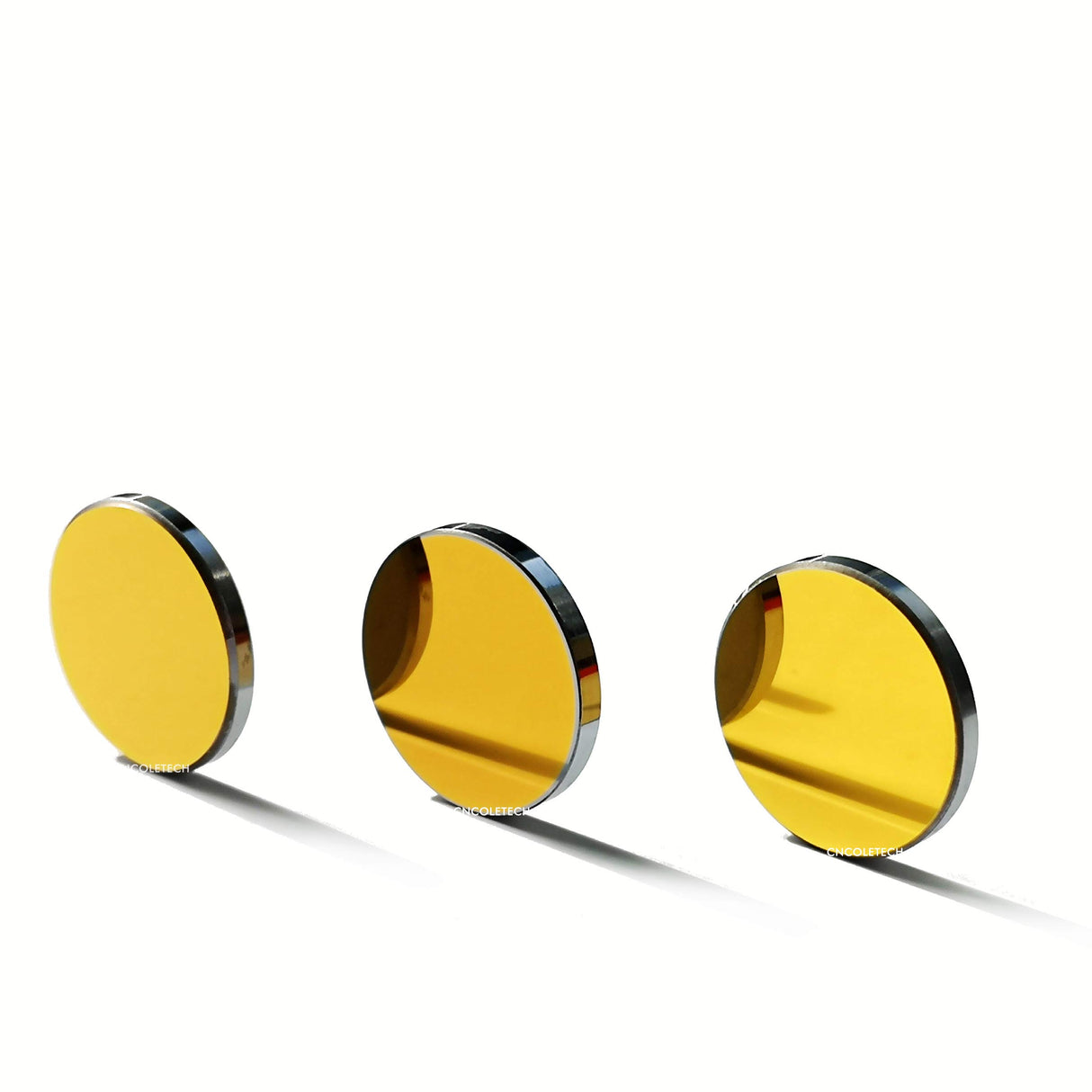 CNCOLETECH Si Laser Mirror CO2 Reflective Lens Mirror Gold-Plated Silicon Mirrors Dia 25mm 3PCS for CO2 Laser Engraving Cutting Machine CNCOLETECH