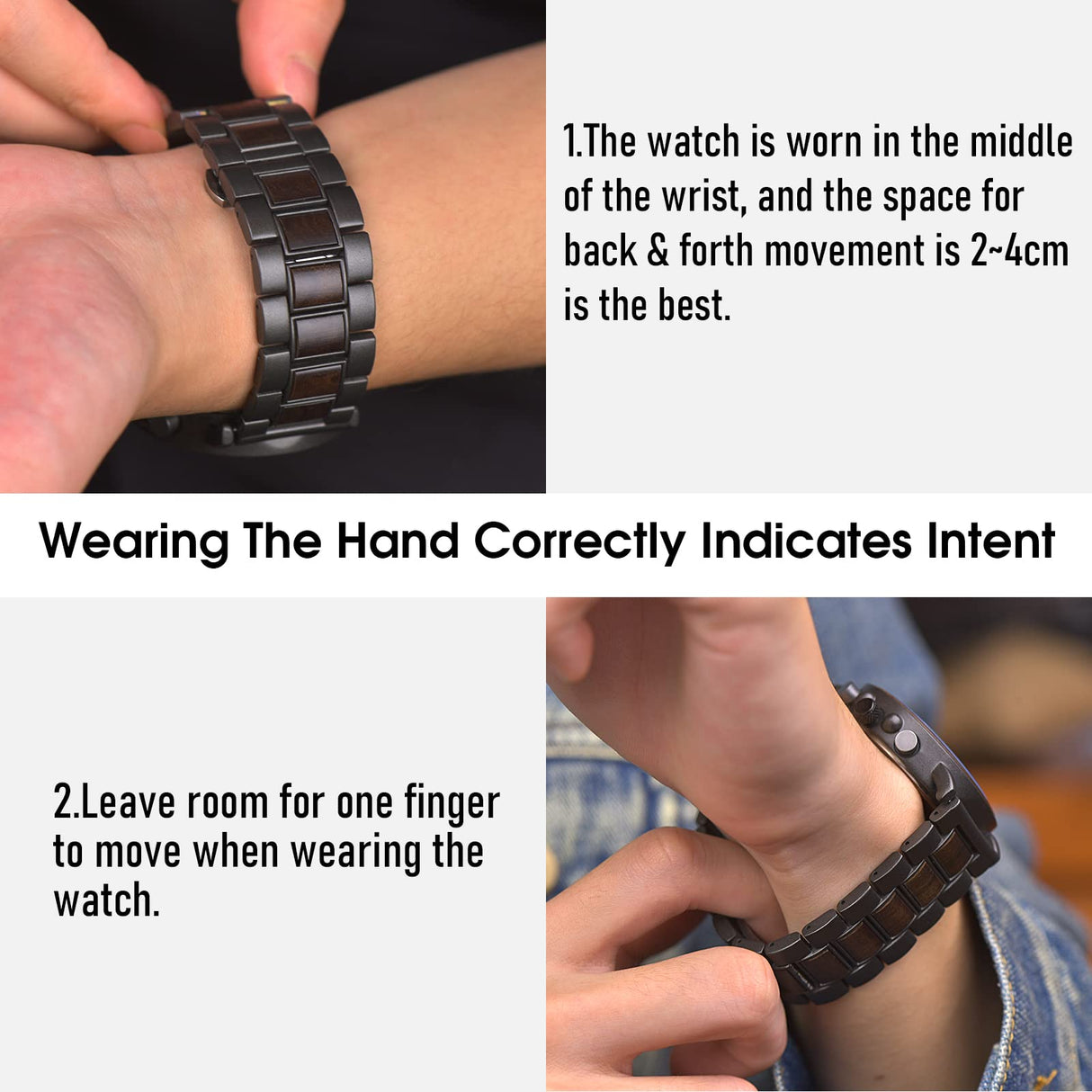 2win Personalized Wooden Watch Engraved Wood Engrave Groomsmen Gift My Man Wedding Anniversary for Men Personalized Watch 2win