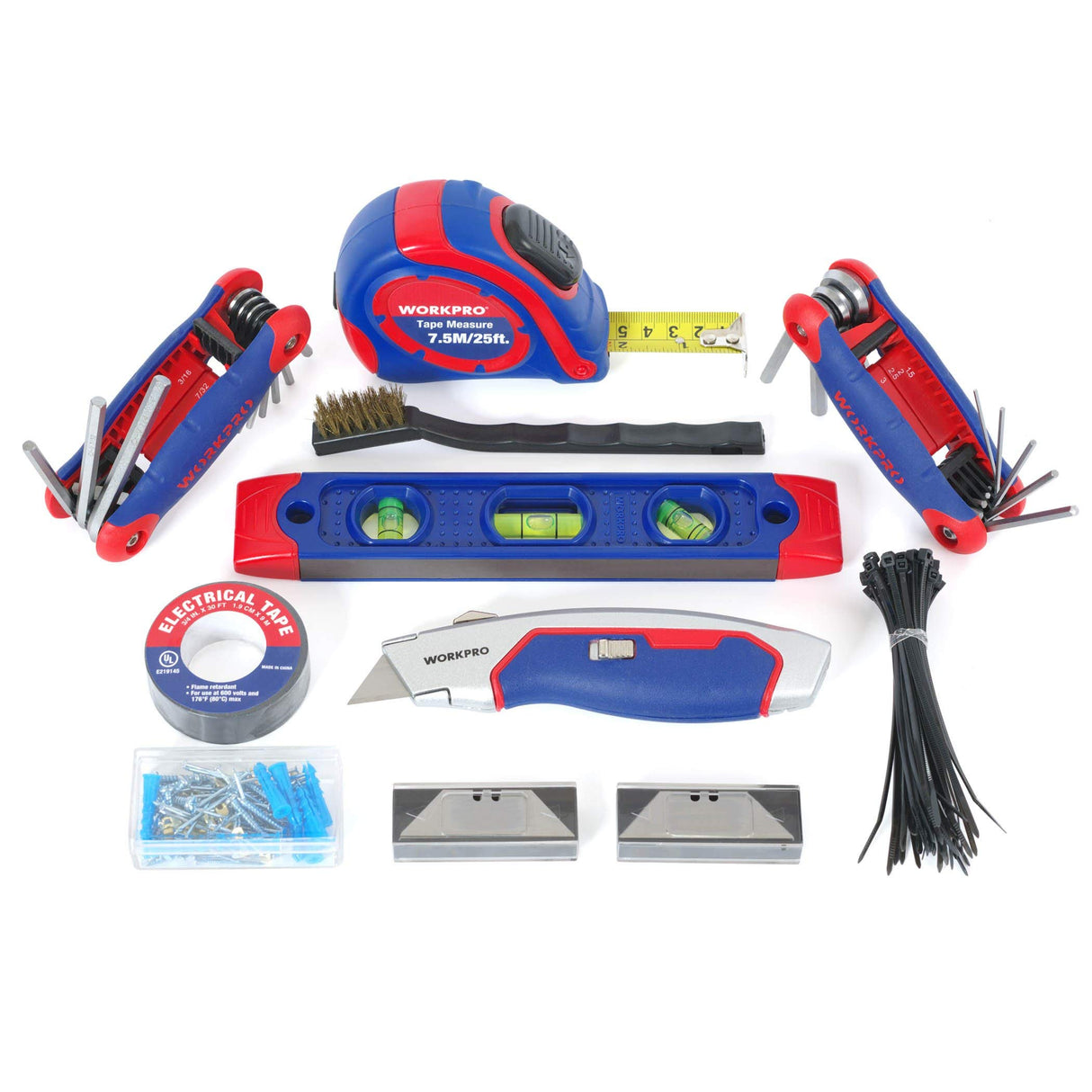 WORKPRO 322-Piece Home Repair Tool Kit With Carrying Bag - Basic Household Hand Tools WORKPRO