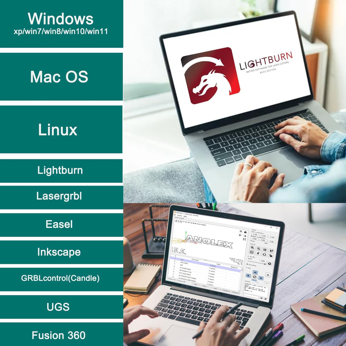 AnoleX CNC Router Machine 3030-Evo Pro, All-Metal XYZ Axis Dual Steel Linear Guides with 300W Spindle, Z-Probe, Limit Switches, E-Stop, ideal for AnoleX