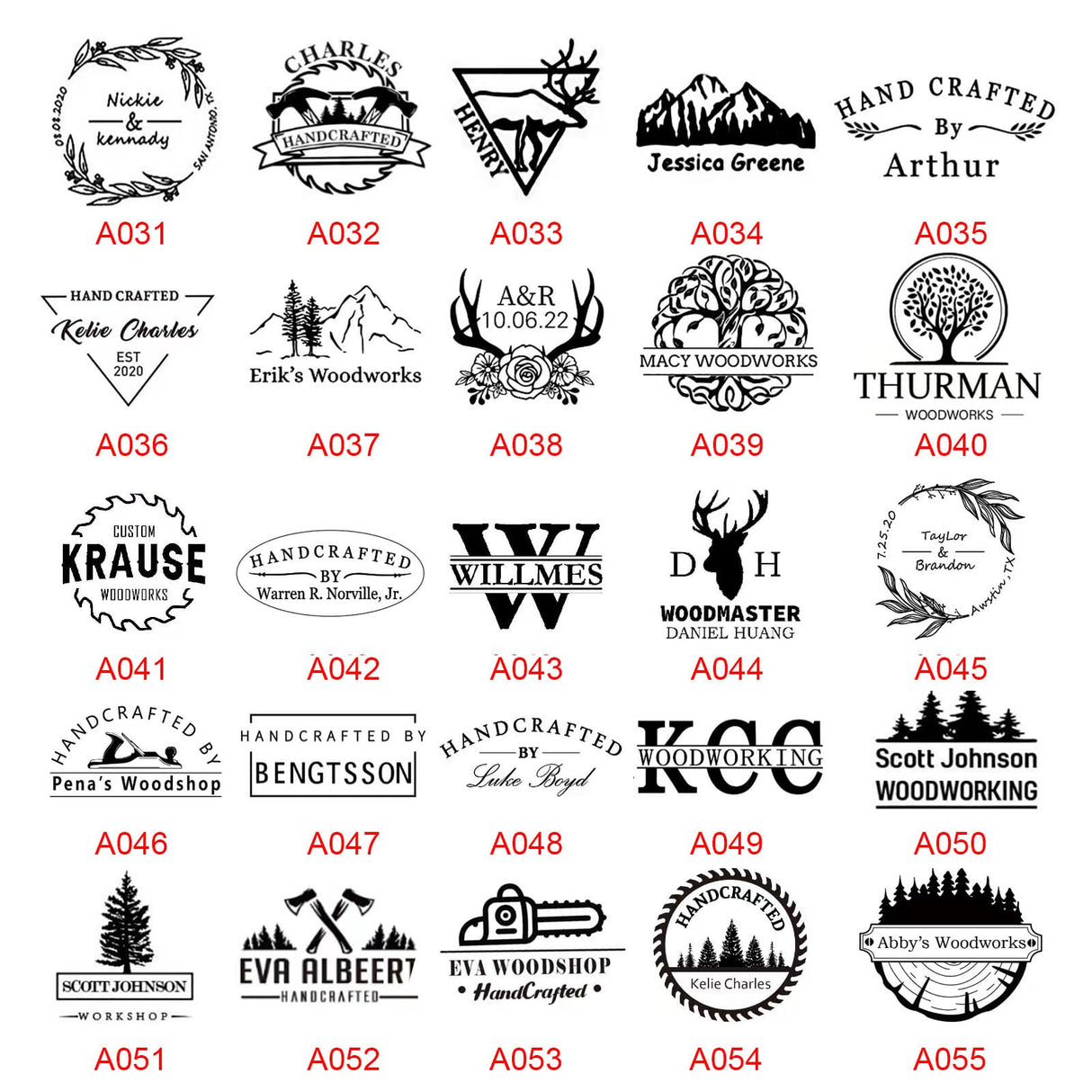 Custom Branding Iron for Wood - Personalised Logo Stamp by Arokimi (1.5"x1.5") Arokimi