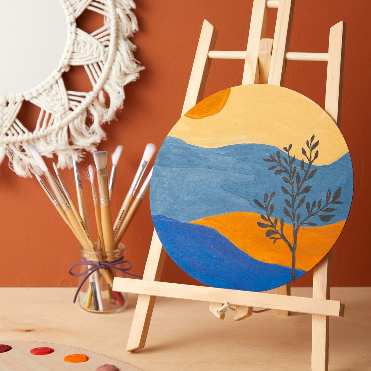 Juvale 12 Pack 6 Inch Unfinished Wood Circles for Crafts, Blank Cutout Slices for Wood Burning, Engraving, Round Wooden Discs for DIY Coasters, Art Juvale