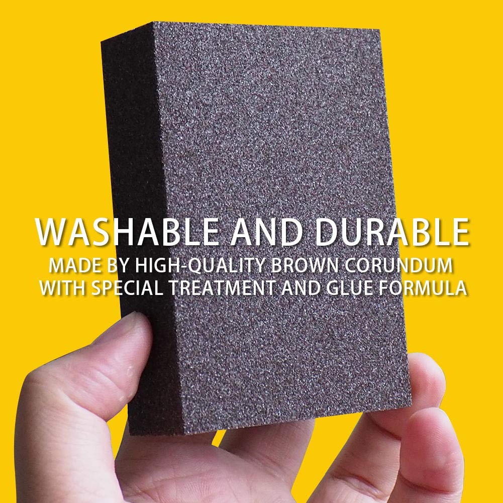 Sanding Sponge, Auerllcy Coarse/Medium/Fine/Superfine 6 Different Specifications Sanding Blocks Assortment,6 PCS,Washable and Reusable. TPmax