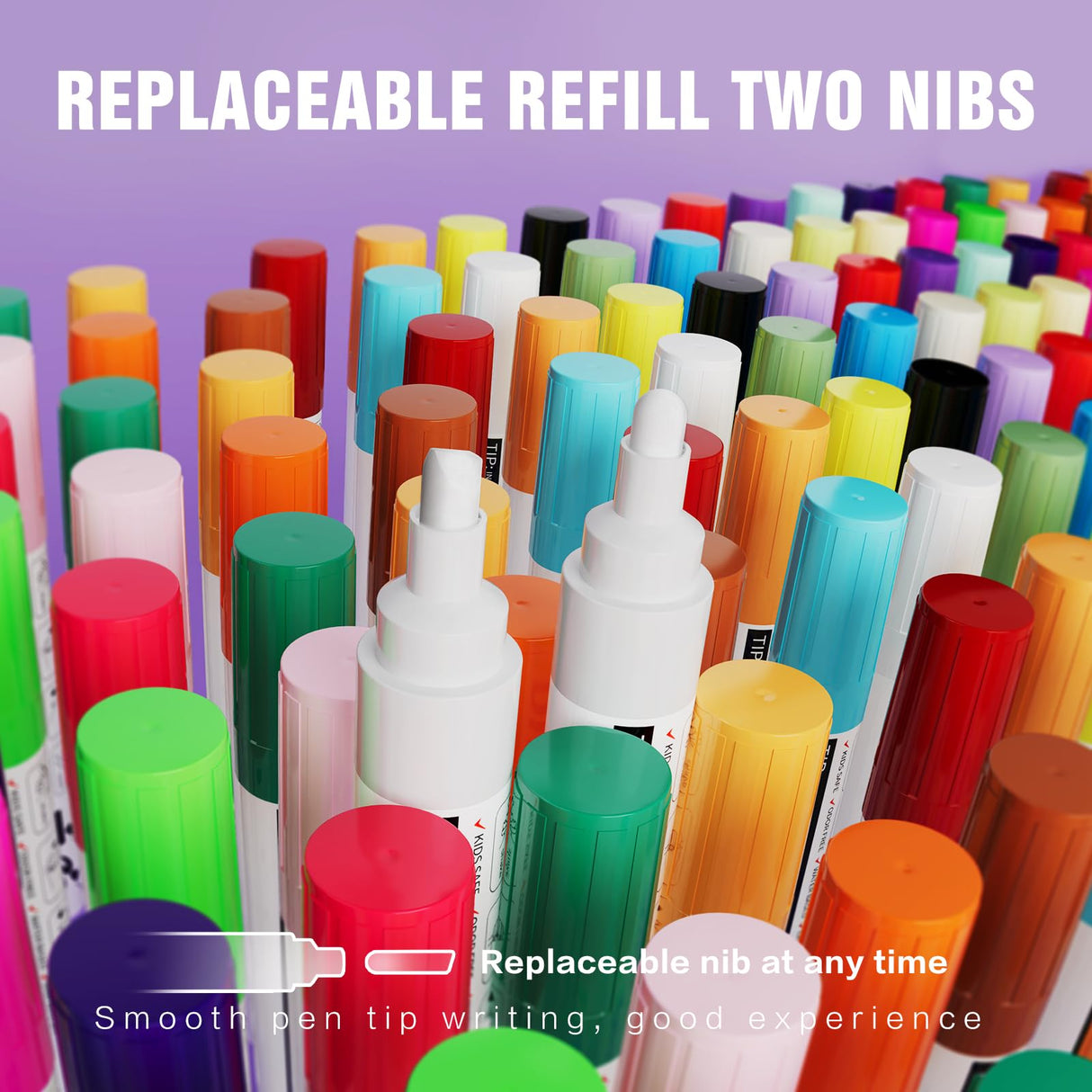 IJIANG Bundle Liquid Chalk Markers Set, 24 Pack Liquid Chalk Markers & 5 Pack White Chalk Markers Pens IJIANG