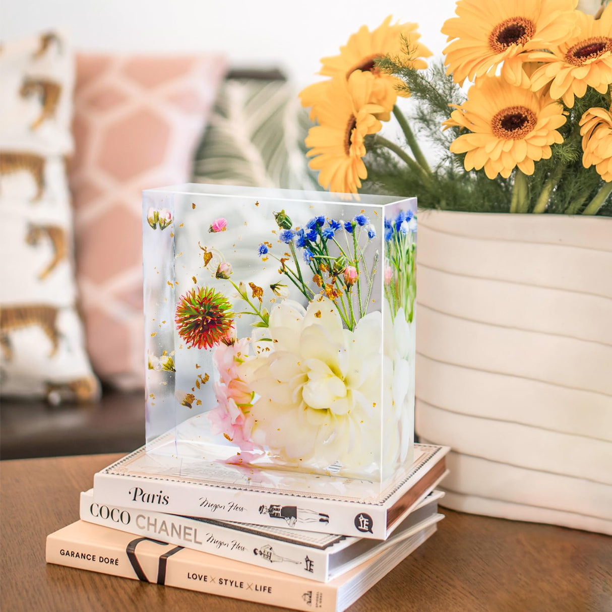 YOILES Resin Molds, Square Silicone Molds for Resin, Epoxy Resin Molds for Flower Preservation, Large Resin Mold for DIY Wedding Bouquet YOILES