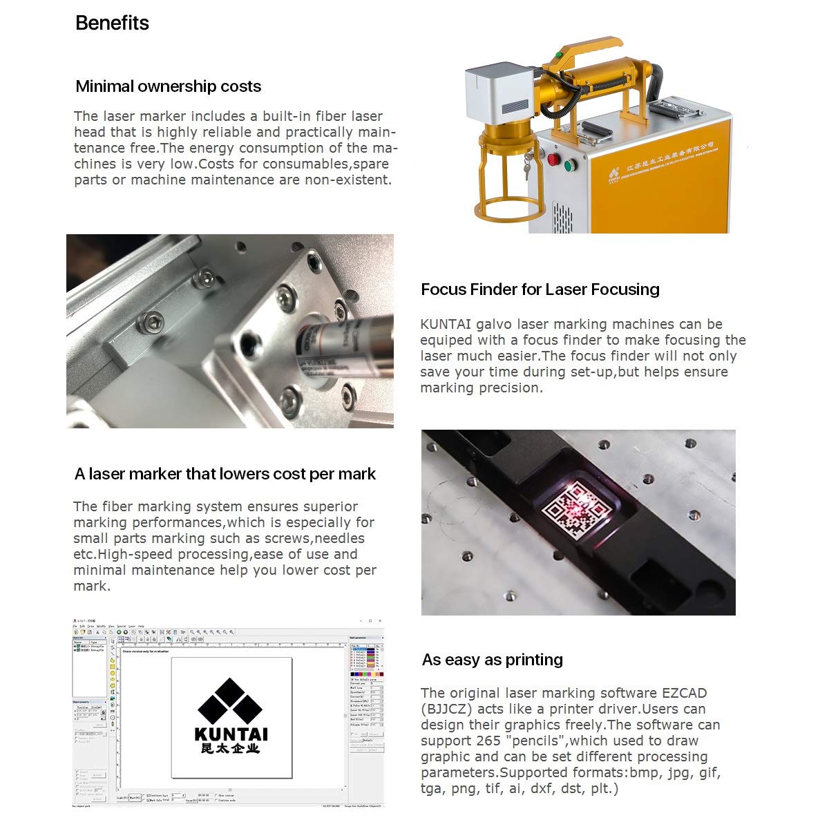 Handheld Marking Machine with Touch Screen Controller,50W Raycus with 4.3"×4.3"Range KTZDH