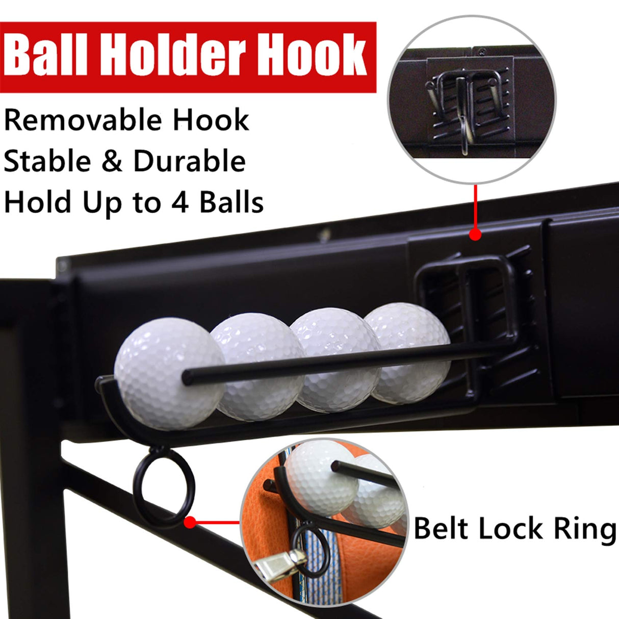 WALMANN Wall Mount Golf Bag Organizer for Garage, Extra Large 2 Golf Bag Stand Golf Equipment and Accessories Storage Rack for Garage Shed Basement WALMANN