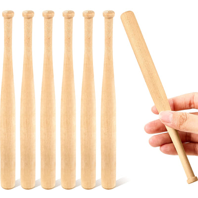 Mini Baseball Bat 8 Inch Unfinished Small Wooden Bats Unpainted Wood Baseball Bats for Painting Keychain Action Figures DIY Craft Projects Ball