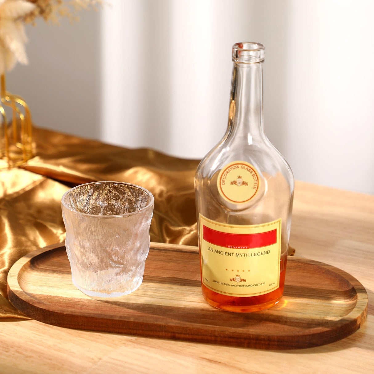 Yaomiao 4 Pcs Acacia Wooden Serving Tray Oval Shaped Rustic Wood Plates Large Decorative Natural Wooden Tray Wooden Serving Platter for Food Yaomiao