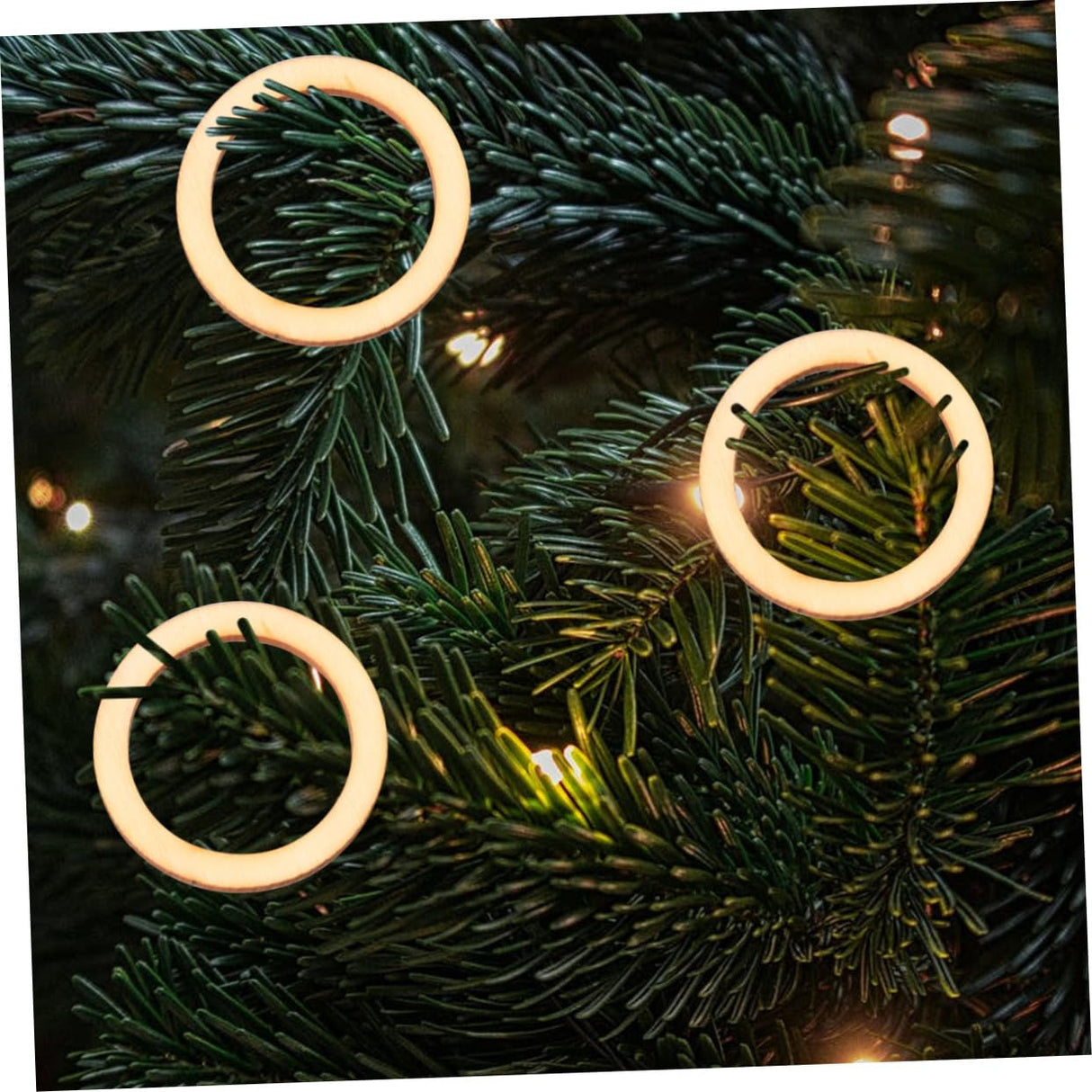 SEWACC 100pcs Macrame Wood Rings Wood Blanks Ring Cross Rings Dream Catcher Bamboo Hoops Wreath Frame Rustic Wood Slices Unfinished Wood Circles SEWACC