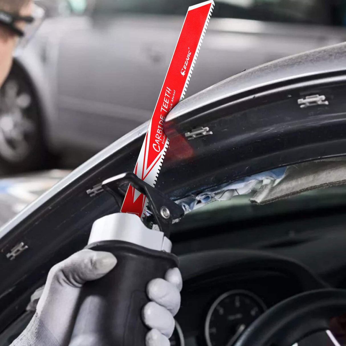 EZARC Carbide Reciprocating Saw Blade R678HM Endurance for Thick Metal, Cast Iron, Alloy Steel 6-Inch 8TPI, 3-Pack EZARC