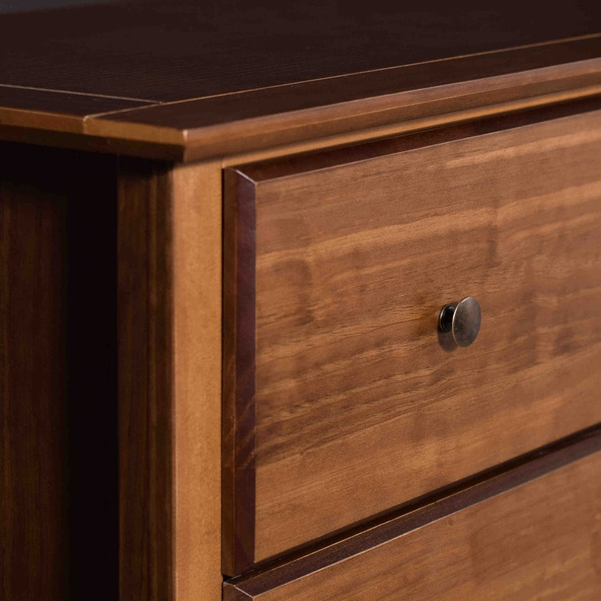 Grain Wood Furniture Shaker 5-Drawer Chest, Walnut Grain Wood Furniture