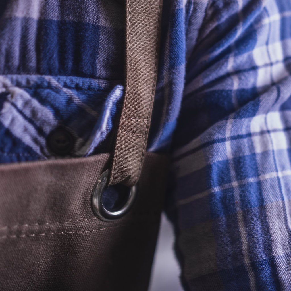 Texas Canvas Wares Woodworking Apron, Heavy Duty Waxed Canvas Work Apron With Pockets - M-XL Shop Apron for Men with Double Stitching, and Comfy Texas Canvas Wares